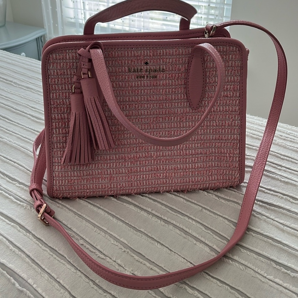 Pink tweed Kate spade bag
